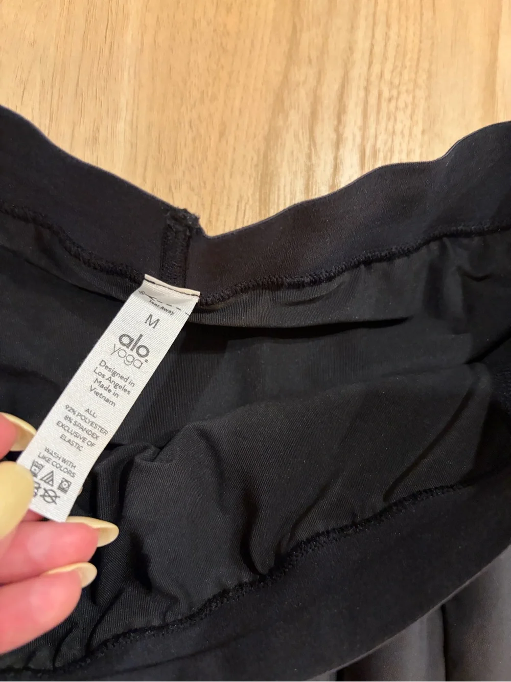 Alo Yoga Varsity Tennis Skirt Black Size Medium